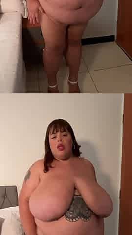 Big Belly Angel BBW Fucks Her Tight Ass