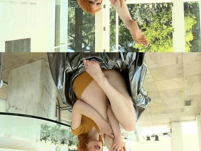 Small Tit Redhead Fucks Her ass