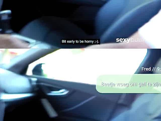 Public Sex: Ebony Dude has Car Sex with Sexy Dutch Doxy