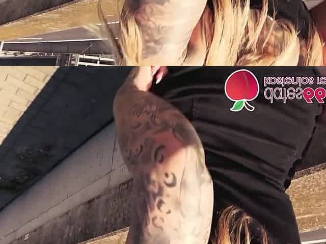 Highway Public Sex with Blond Curvy Floozy