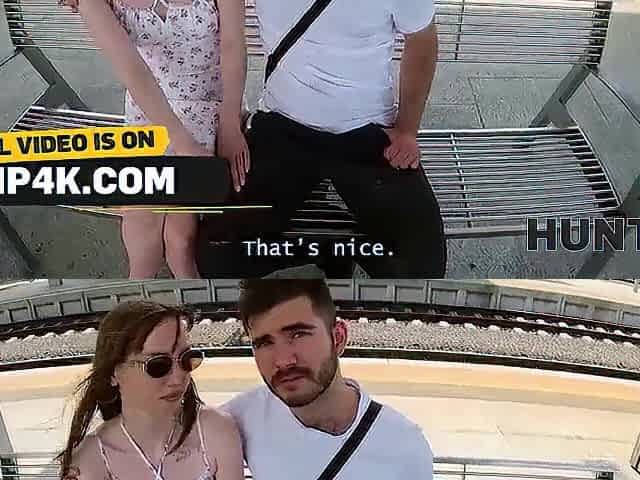 HUNT4K. Screwing her cunt in front of cuckold