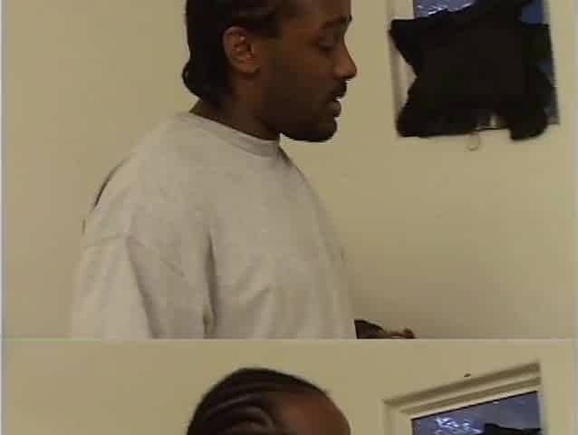 Sexy ebony wench in yellow underware gets her hairless vagina drilled