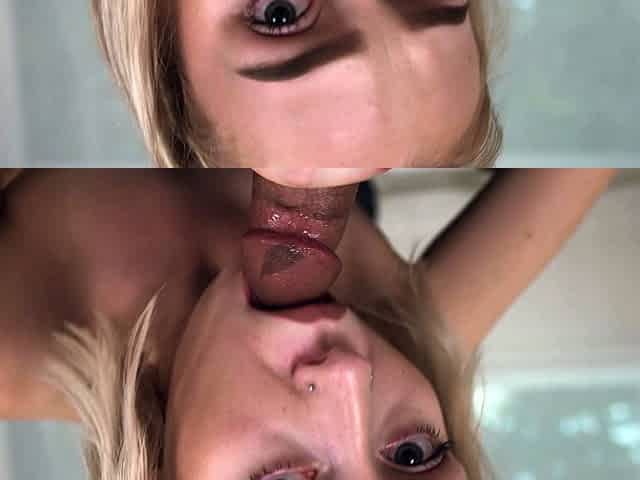 Amateur blonde teen sucks dick in hot pov blowjob sex tape