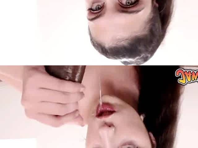 MONSTER SCHLONG SLOPPY ORAL JOB for Sinless Teen eighteen