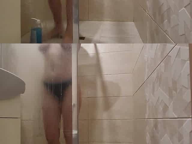 Caught on camera.. real pair make shower jointly - Hot Lengthy Legs
