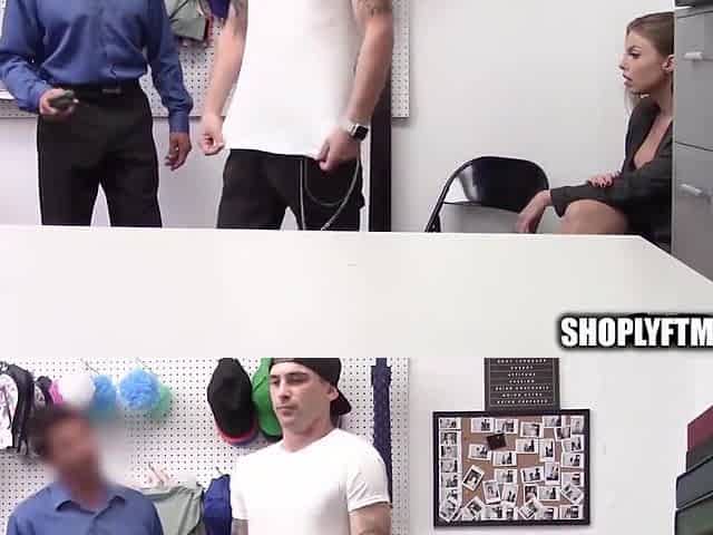 Gives Mall Cop Blowjob To Keep Stepson Out Of Jail