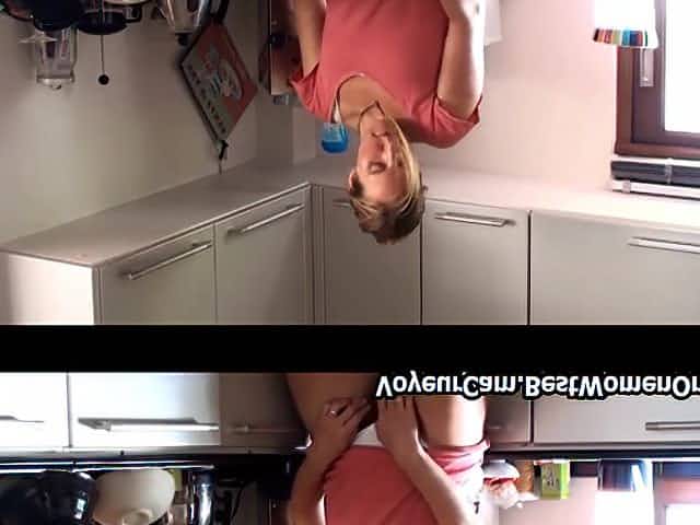 Delicious Hairy Blonde Mature Masturbating At Home
