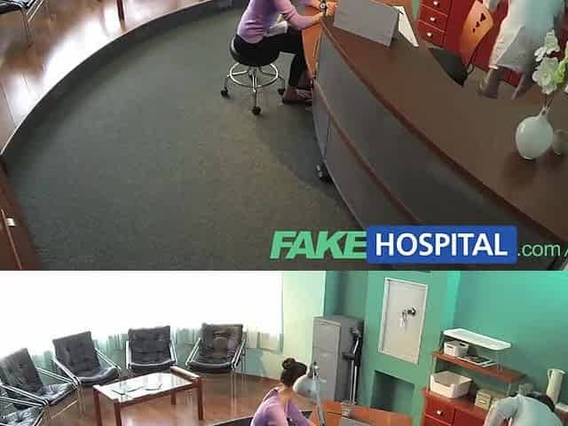 FakeHospital Doctor faces sexy brunette from insurance company