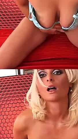Hot Blonde MILF Alena Teasing and Touching Herself
