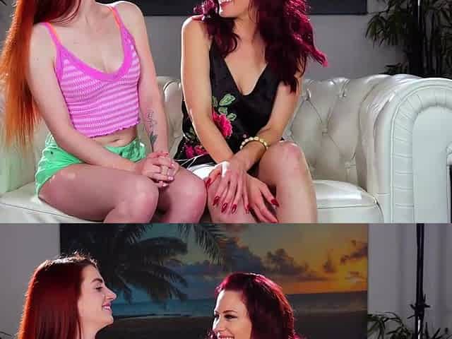 Redhead Fingers And Licks Roommate Pussy