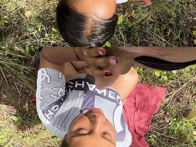 A Hard Outdoor Fuck with My Best Friend's Horny, It's a Milk Drinker