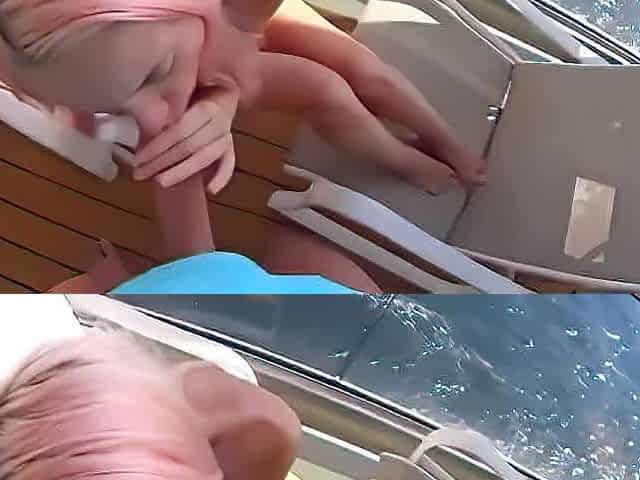 Gorgeous German blonde fucked on cruise ship
