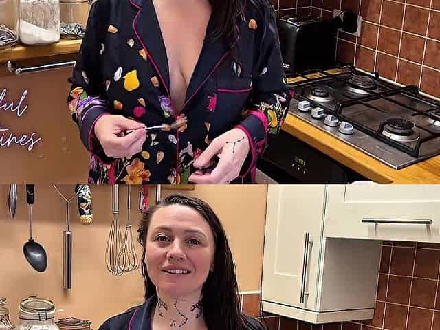 Unrestrained hands crush shlong in stealthy kitchen scene