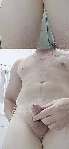 Having a tug in hotel shower. Please subscribe or pursue my OF billabongbigboy
