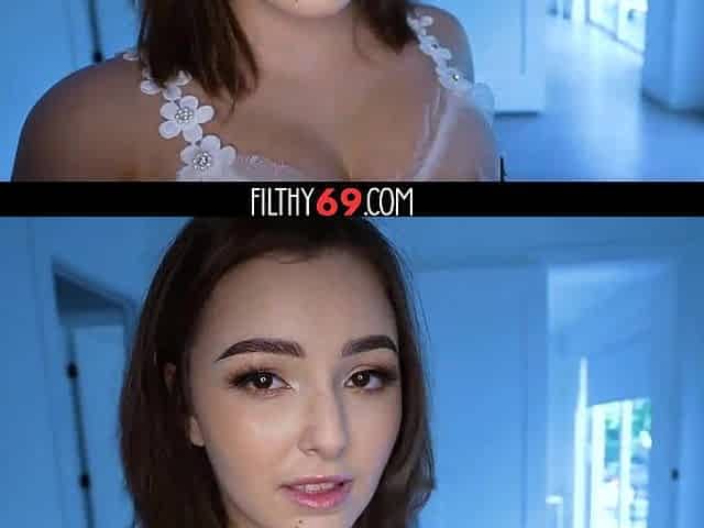 Sexy sweetheart screwed doggy style after a oil massage