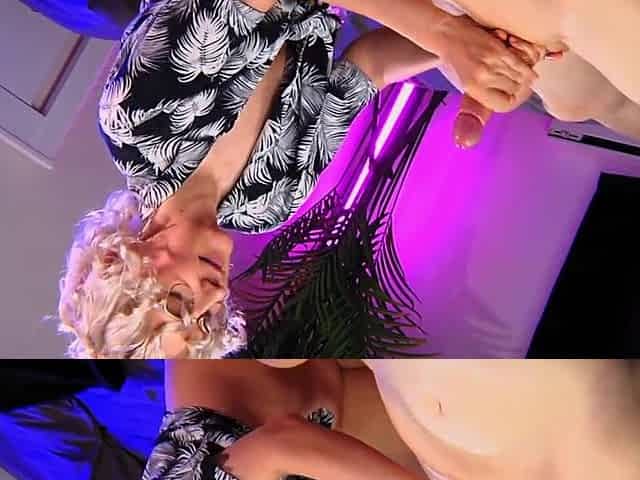 Shaggy blond makes him cum