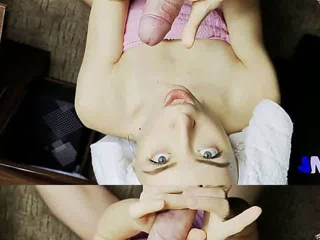 Doggystyle with small ash-blonde stepmom, meaty fuck-stick in small pussy, missionary for orgasm.