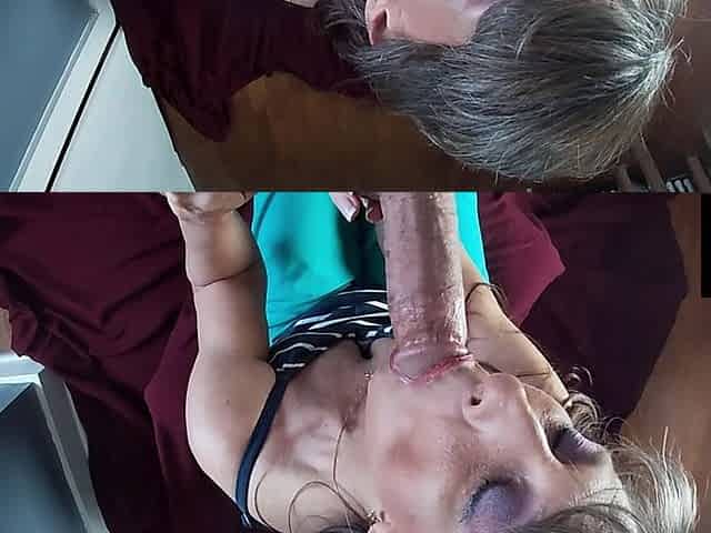 Sexy MILF Marie Gives Big Cock POV Blowjob