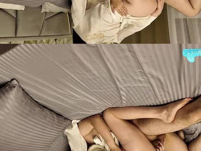 Large butt cowgirl banged my cock after giving a kiss