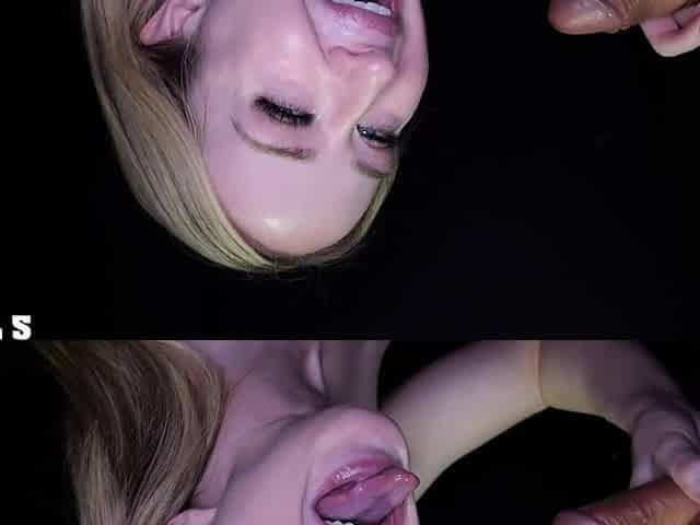 Alaina Taylor and Tylee Texas share a cum facial in this steamy gloryhole scene.