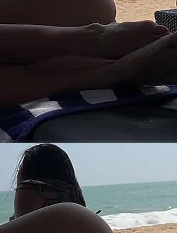 Topless on the Beach, Pussy Fingering, Outdoor Nudity