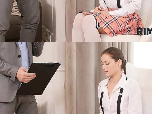 RIM4K. sweetheart in hawt short plaid petticoat relaxes eager spouse with enjoyable rimjob