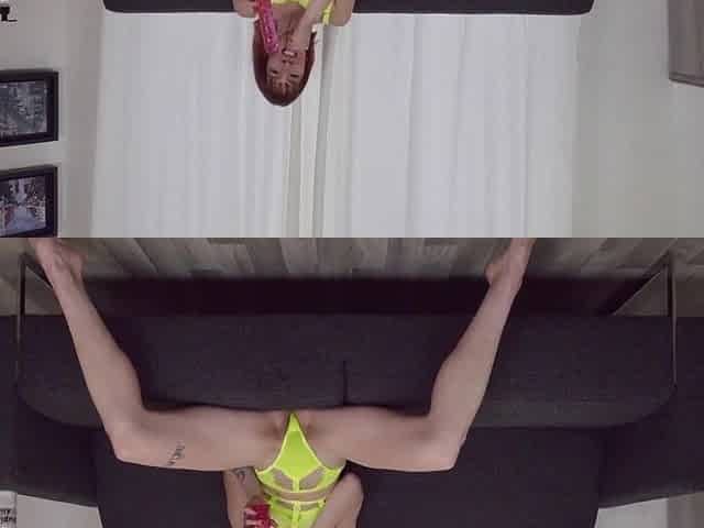 Skinny Dutch Redhead Slut Masturbates On The Couch - Pixie Pink