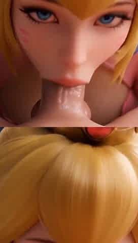 Gamer Princess slobbering and swallowing