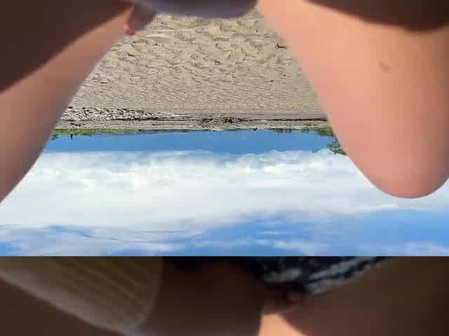 I came to the beach to masturbate and a stud was recording me.