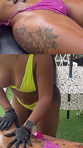 Sensual Poolside Massage Ignites Lesbian Passion / Wendy Nicolle