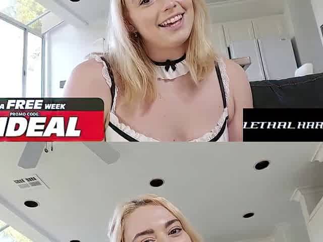Blond Maid Sophia Burns Uniform Gets Wrecked POV