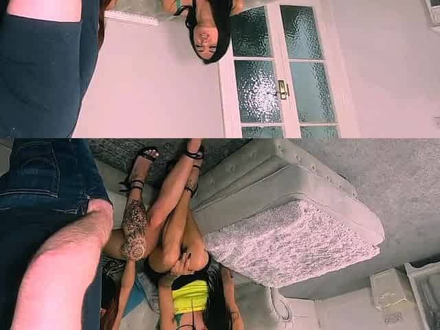 SPH duo femdoms mocking tiny cock