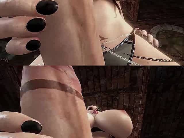 POV. Futa with a Large Jock Screws Doggy Style and Cums Inside