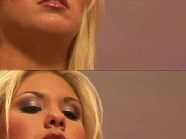 The Blonde Shows Herself in All Her Eroticism