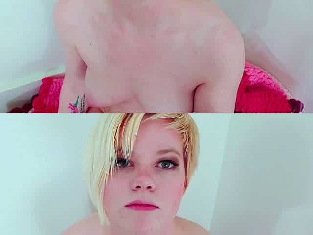 Busty amateur blonde solo