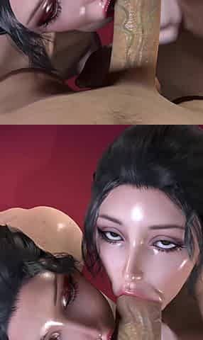 3D Horny Slut Mature MILF Wearing Sexy Bodystockings Got Fucked