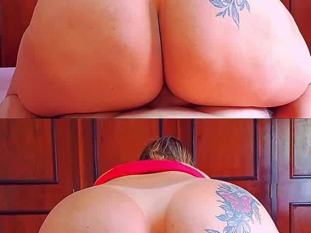 Girl with a Giant Ass Sat on Her Husband's Friend's Dick Without a Condom