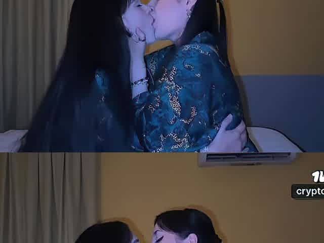 HARD LESBO GIVING A KISS AND SCISSORING COMPILATION