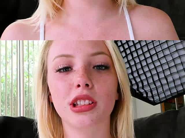 Blonde Dixie Lynn Covered In Cum After Jerking Big Cock
