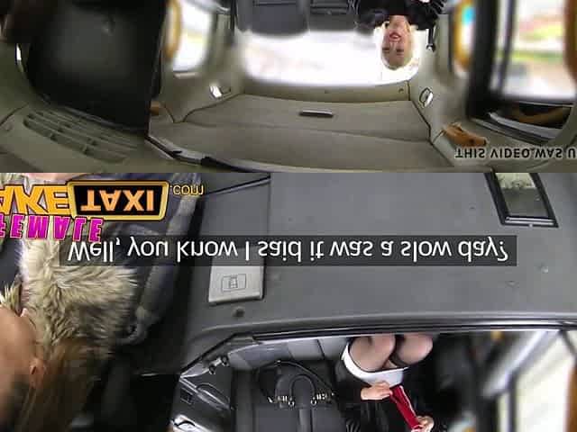 Female Fake Taxi Drivers vibrator results in squirting lesbo