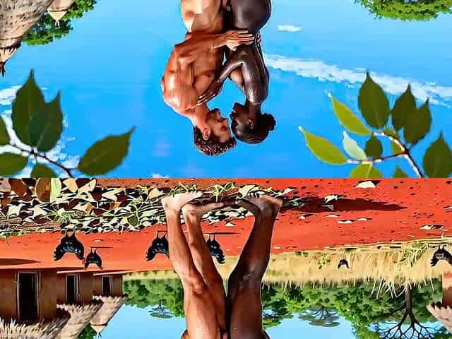White jock with Afro snatch AI generated)