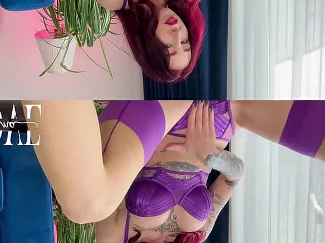 SEXY INKED mother I'd like to fuck TELLS U WHEN TO CUM