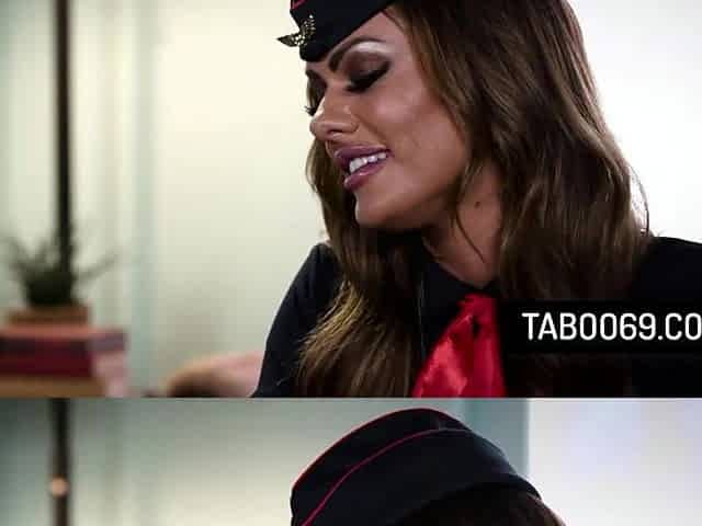 Hawt Flight Attendant Aila Donovan Takes a Hard Cunt Banging From a Stranger