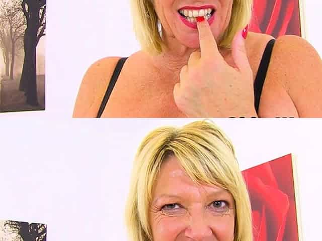 British milf Amy seduces you with a slow strip