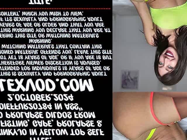 Hotkinkyjo in yellow top self anal fisting, gape, prolapse & 2 prolapse dildos from oieffur20784 i