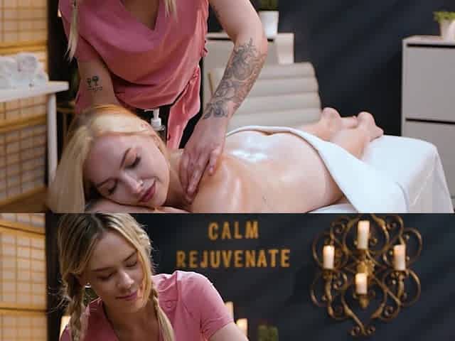 Petite lesbian massage with Cubbi Thompson and Dylan Moore
