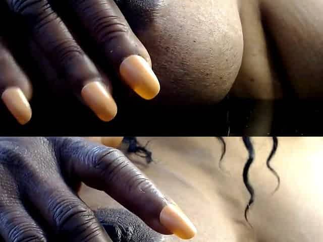 Giant Boobs Drop on Macro Stepdad - Ebony Giantess Breast