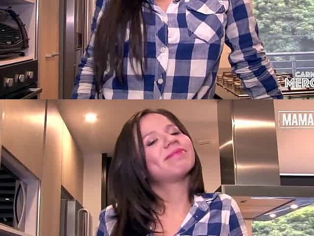 Tiny Boobs Latin babe Melina Flor Facialized After Hard Sex - CARNE DEL MERCADO