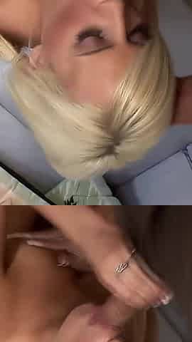 Blonde College Babe with Perfect Ass Gets a Facial