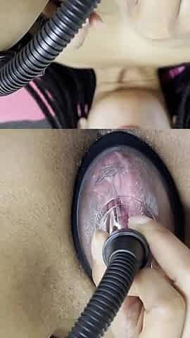 Ebony MILF Pumps Her Pussy